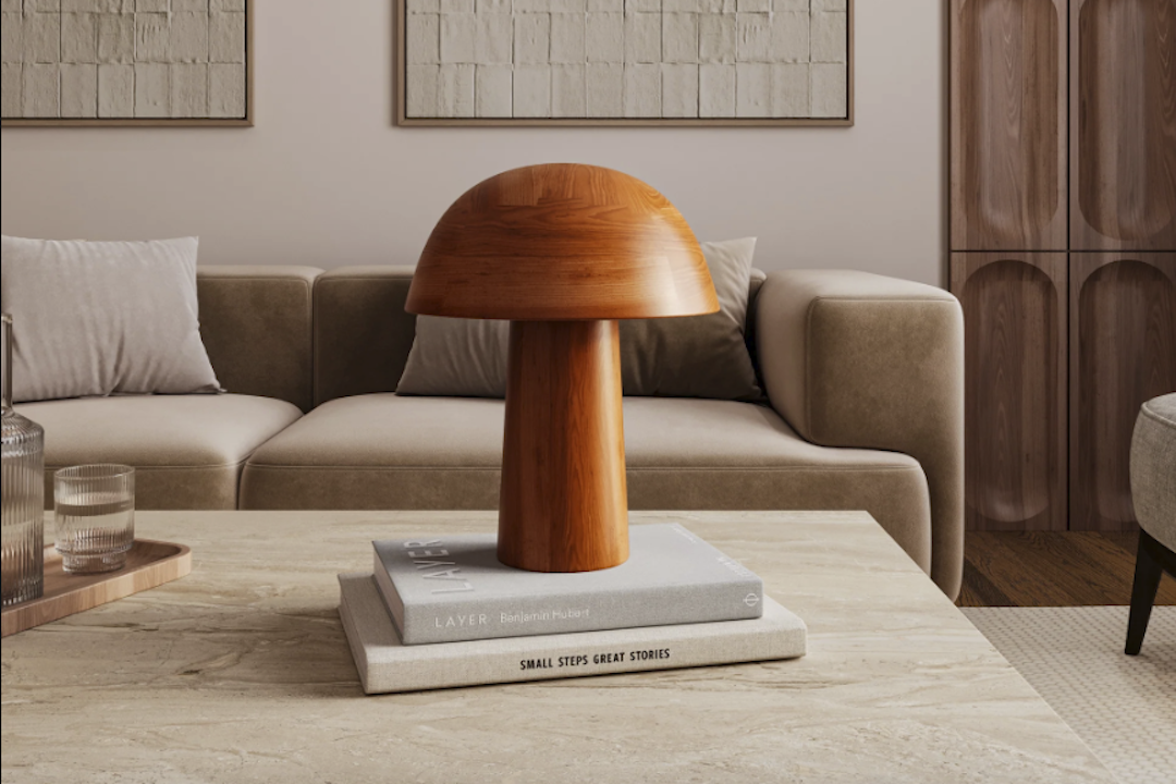 Nordic stijl houten tafellamp in originele kleur